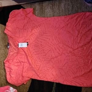 Coral swim suit cover up